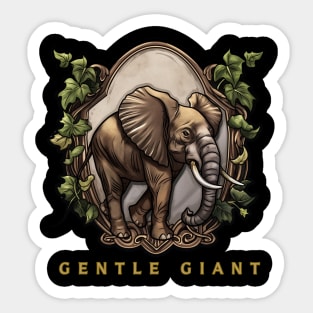 Elephant "Gentle Giant", Elephant Lover , Elephant  Gift Sticker